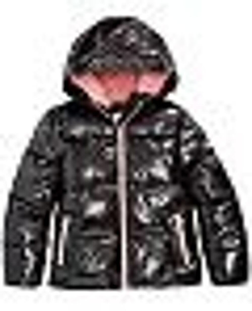 MICHAEL KORS girls designer black shiny puffer winter jacket size 5/6